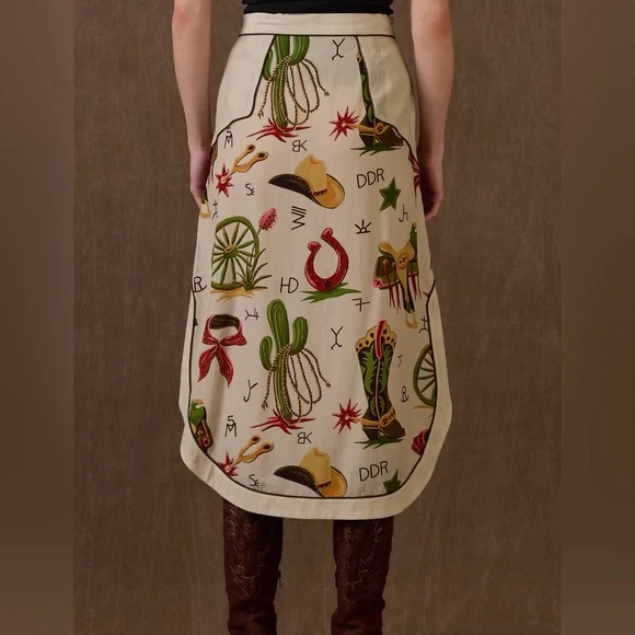 NWT Double D Ranch Atomic A-Line Western Skirt Size 2 - Picture 2 of 7